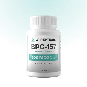BPC-157 capsules bottle from LA Peptides