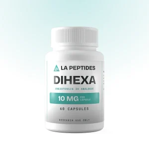 Dihexa capsules bottle from LA Peptides