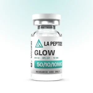 GLOW peptide blend vial from LA Peptides