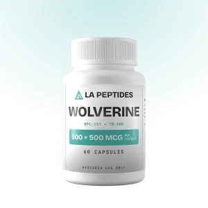 Wolverine capsules bottle from LA Peptides